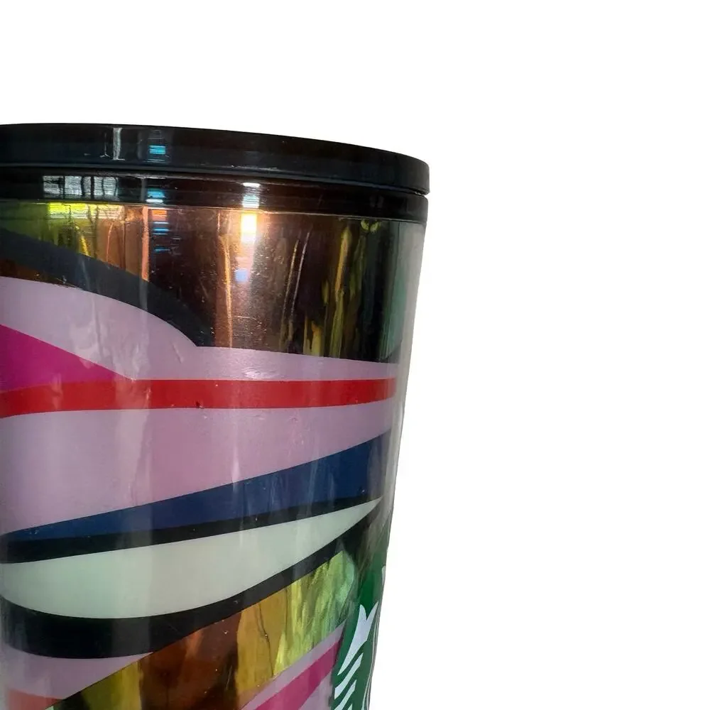 Starbucks Holiday 2021 Iridescent Swirl Venti 24oz Cold Cup Tumbler No Straw